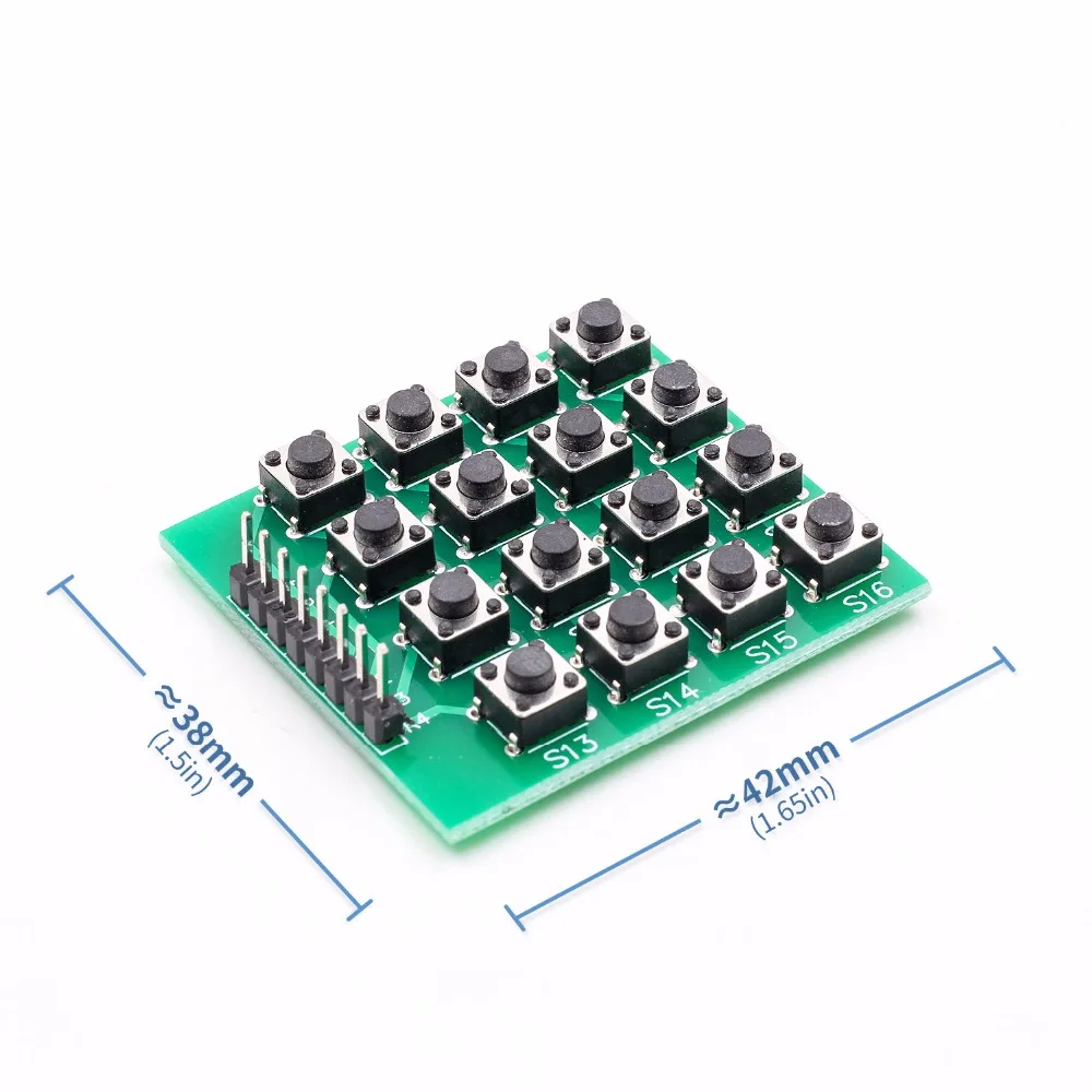 8pin 4x4 4*4 Matrix 16 Keys Button Keypad Keyboard Breadboard Module Mcu for arduino Diy Kit