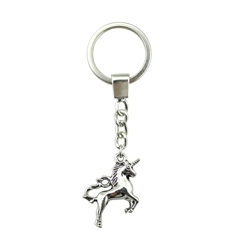 1 Piece New Fashion Men Jewelry Keychain Diy Metal Holder Chain Lucky Horn Horse 24x21mm Antique Bronze Pendant Gift | Украшения и