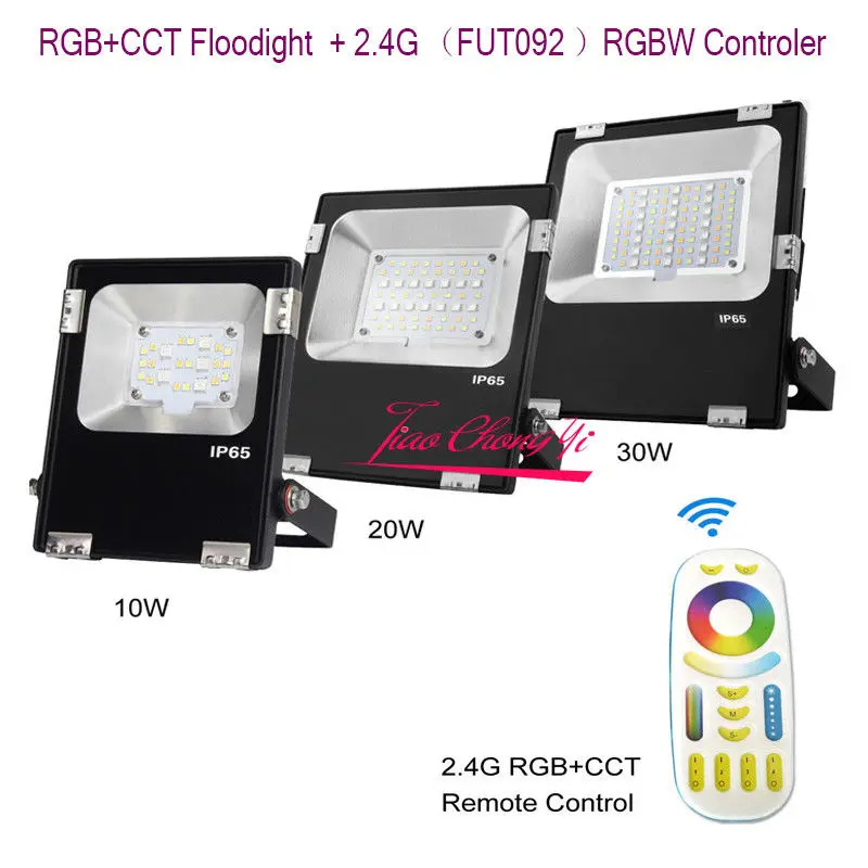 2,4G Milight 10 Вт 20 Вт 30 Вт RGB + CCT Wifi4-зонный светодиодный прожектор с дистанционным управлением, Новинка (art.: 7a64a4566) - 7a64a4566