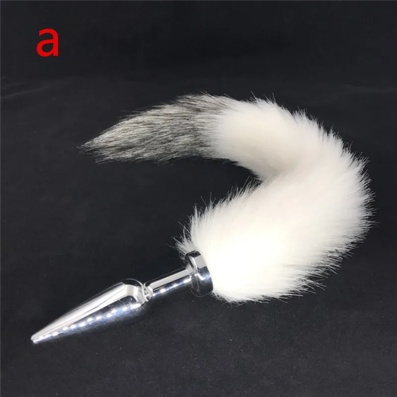 Anal Plug Faux Fox Tail Butt Stopper Stainless Steel Fetish Toys Adult Game Dilator Sex for Women H8-97G | Красота и здоровье