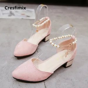 Женские пикантные демисезонные туфли на высоком каблуке с жемчужинами; Милые свадебные туфли на высоком каблуке для вечеринок и ночных клубов; e789