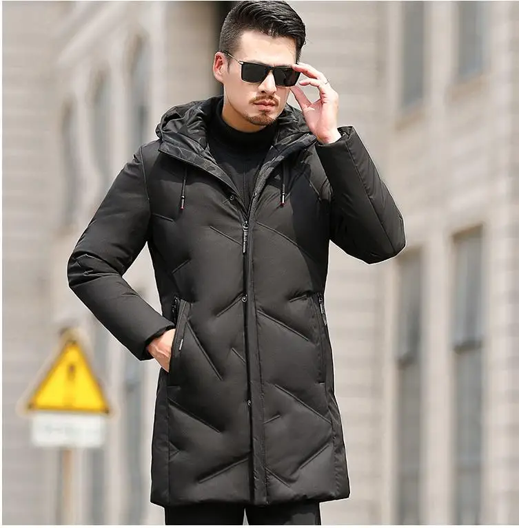 

BATMO 2018 new arrival winter high quality white duck down hooded jackets men,men's warm parkas,L-4XL 808