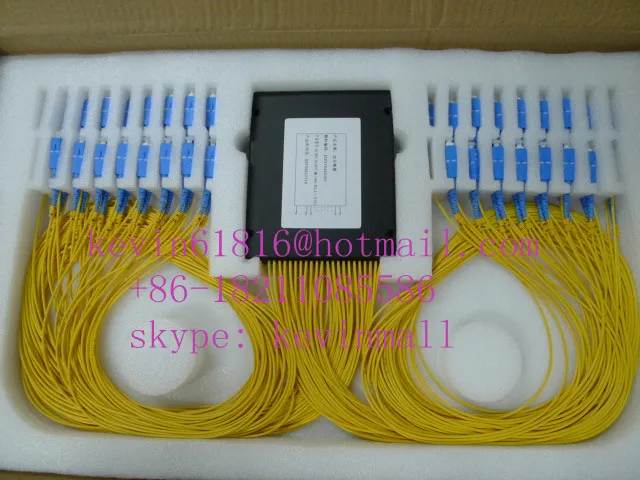 1x64 PLC сплиттер siglemode с SC/upc разъем ODN качеством телекоммуникационного класса.