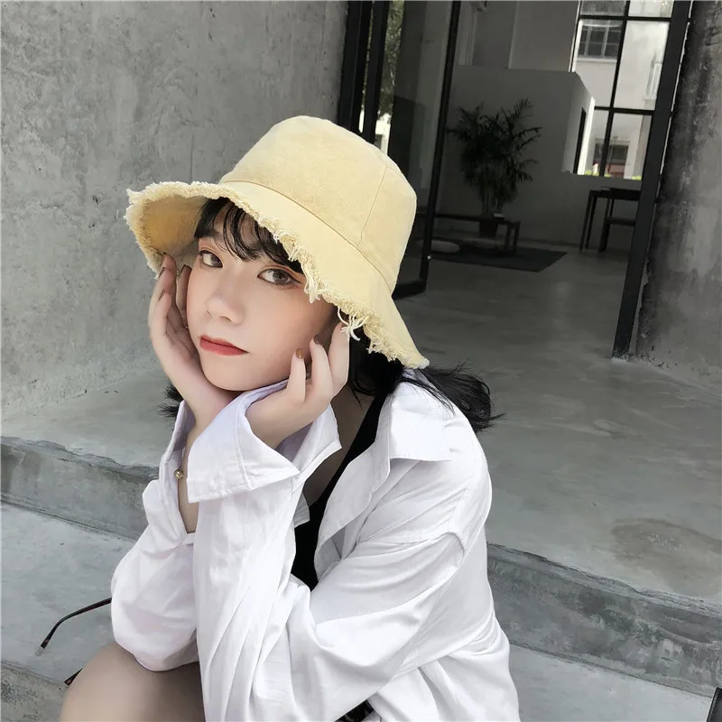 Летняя шляпа ведро Ellacey в стиле Харадзюку женская для рыбалки стильные женские