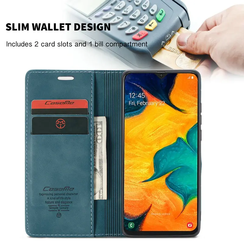 Чехол Me Book, кожаный чехол для samsung Galaxy A30, A40, A50, A70, Роскошный Ретро кошелек, подставка, откидная крышка для samsung M10, M20, Магнитный чехол