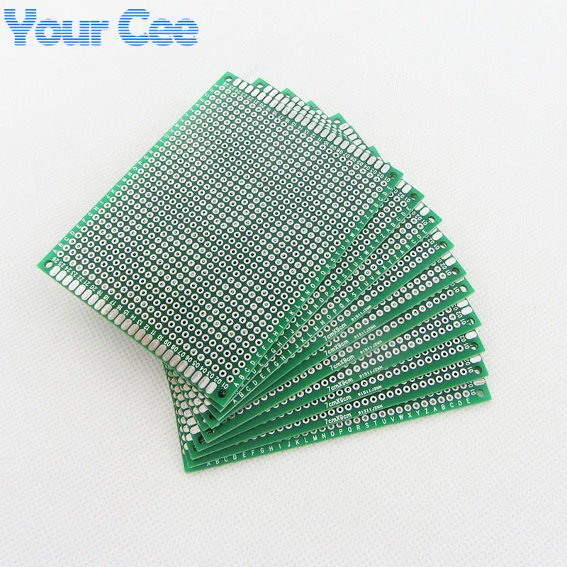 7x9см двухсторонний Прототип pcb 7*9 см Универсальный Макет для Arduino 2 54 мм