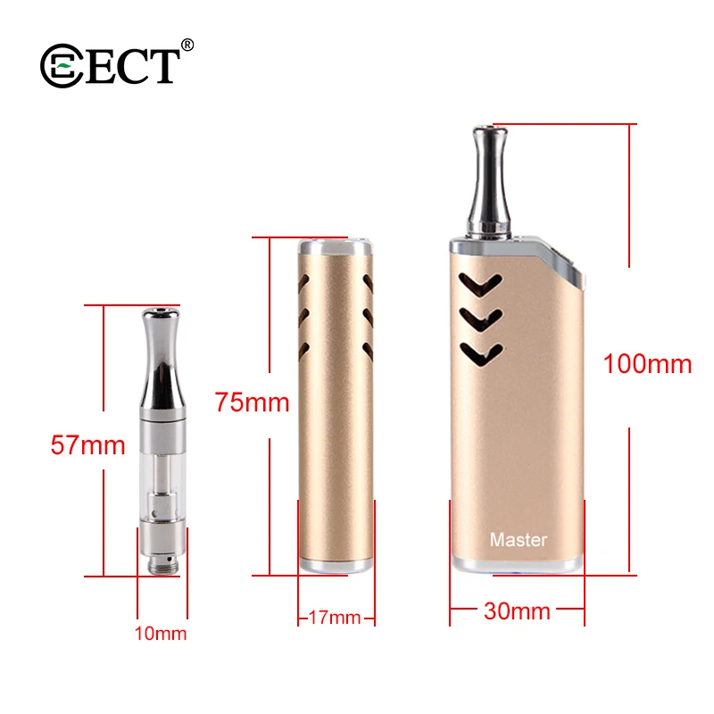 Vape Kit ECT Master электронная сигарета Магнитная с 650 мАч батарейный мод для