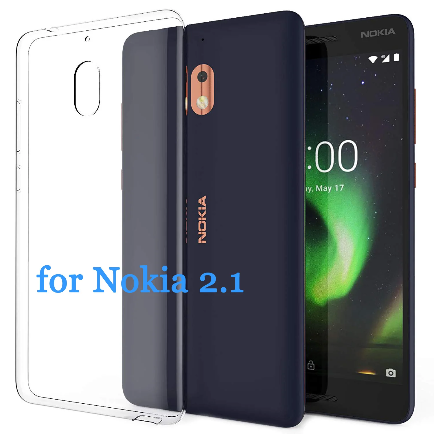 Чехол TELEYAGO для Nokia 2 1/3 1/5 1 (2018) тонкий прозрачный мягкий силиконовый чехол из ТПУ