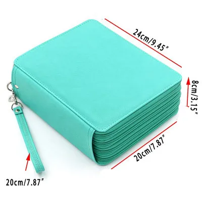 

4 Layers Handy PU Leather School Pencils Case Portable Pen Box Pencil Bag For Art Supplies
