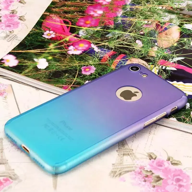 Чехол FTAIDKJ для iPhone XS Max XR X 6 6S 7 8 Plus 5 5S SE полная защита модный градиентный цвет