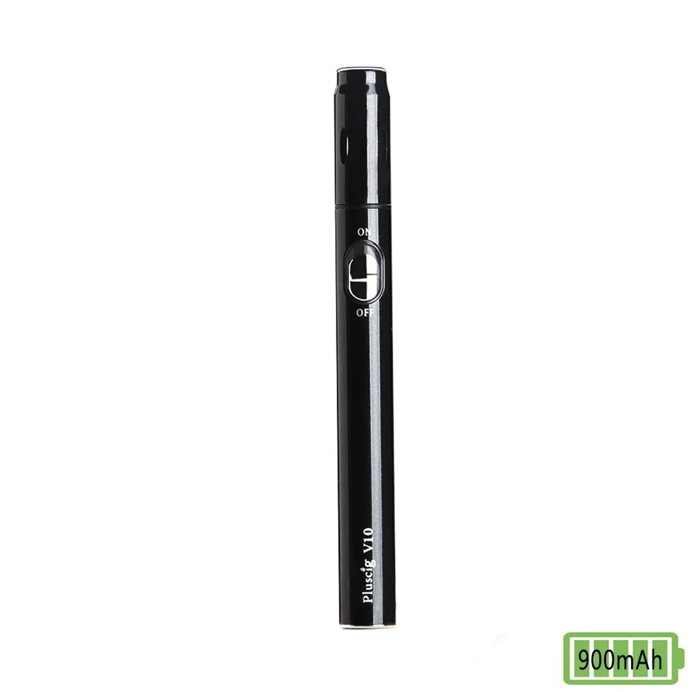 Pluscig V10 vape ручка 900 мАч батарея наборы электронных сигарет Совместимость с брендом IQO нагревательный табачный Стик(обновление - Цвет: Black