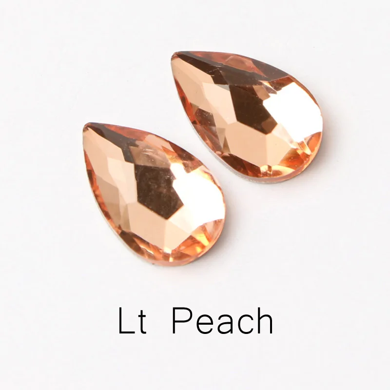 Lt Peach Модный стиль 3D ногтей Стразы 5X8 мм Капля Flatback Стекло кристаллы Применение для ногтей DIY украшения Стразы - Цвет: Lt Peach