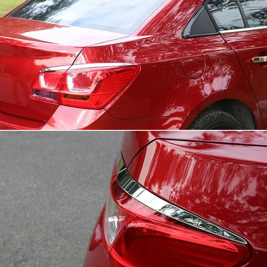 Авто 4 шт нержавеющая сталь задний свет фонарь крышка отделка полосы украшения