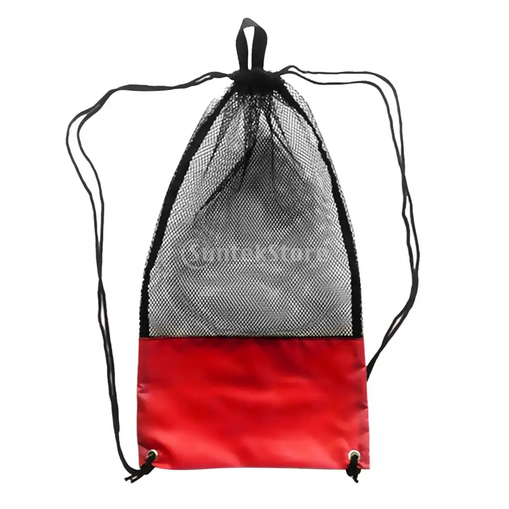 Red Color 20 кг нагрузки рюкзак стиль сетки шнурок сумка для хранения Для Акваланга шестерни погружения плавники трубка очки маска - Цвет: Red Color