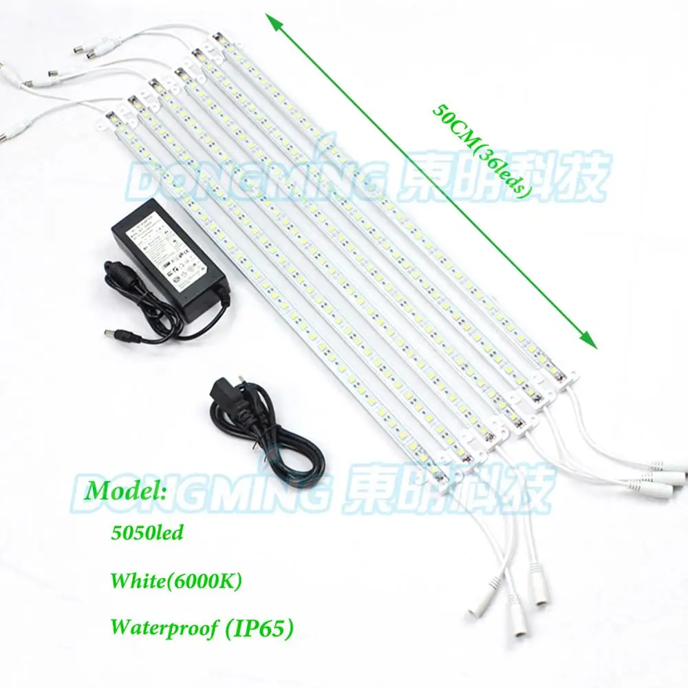 Водонепроницаемый 5050 50 см 0.5 м DC12V 36 LED Жесткий жесткая лента бар свет кабинет рыбы