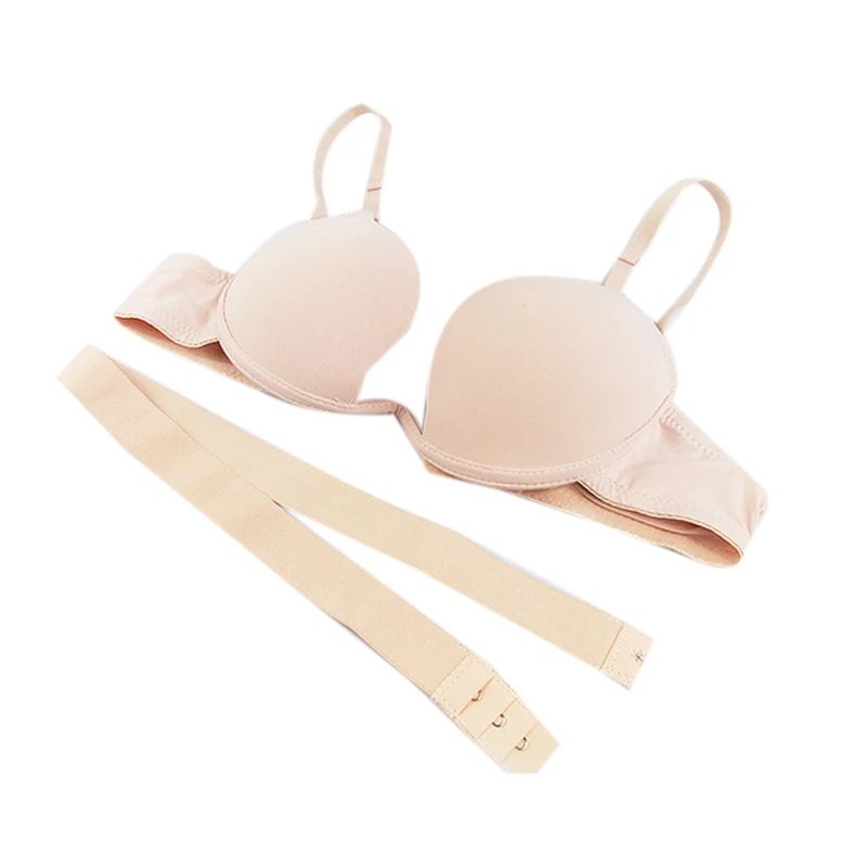 Женское нижнее белье с глубоким вырезом и пуш ап бюстгальтер открытой спиной