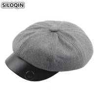 siloqin autumn winter retro womens flat cap fashion elegant visor berets for women new dome bare chapeau soft comfortable caps