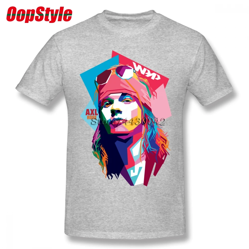 Мужская футболка с принтом пистолета N Roses Axl Rose Прямая поставка летняя хлопковая