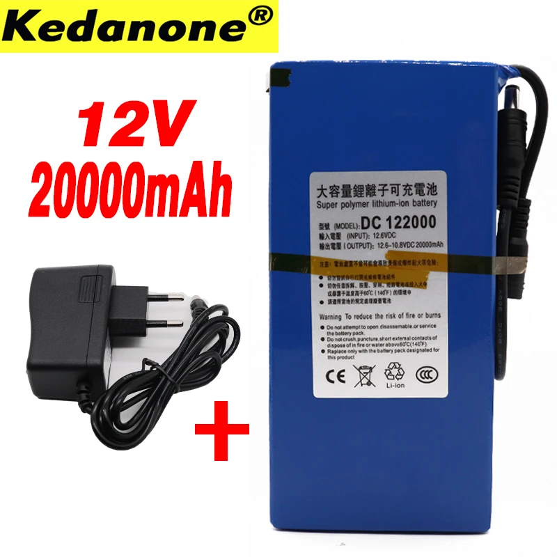 Прочный DC 12 V 20000 mAh перезаряжаемый литиевый аккумулятор 6 v 20Ah для беспроводной