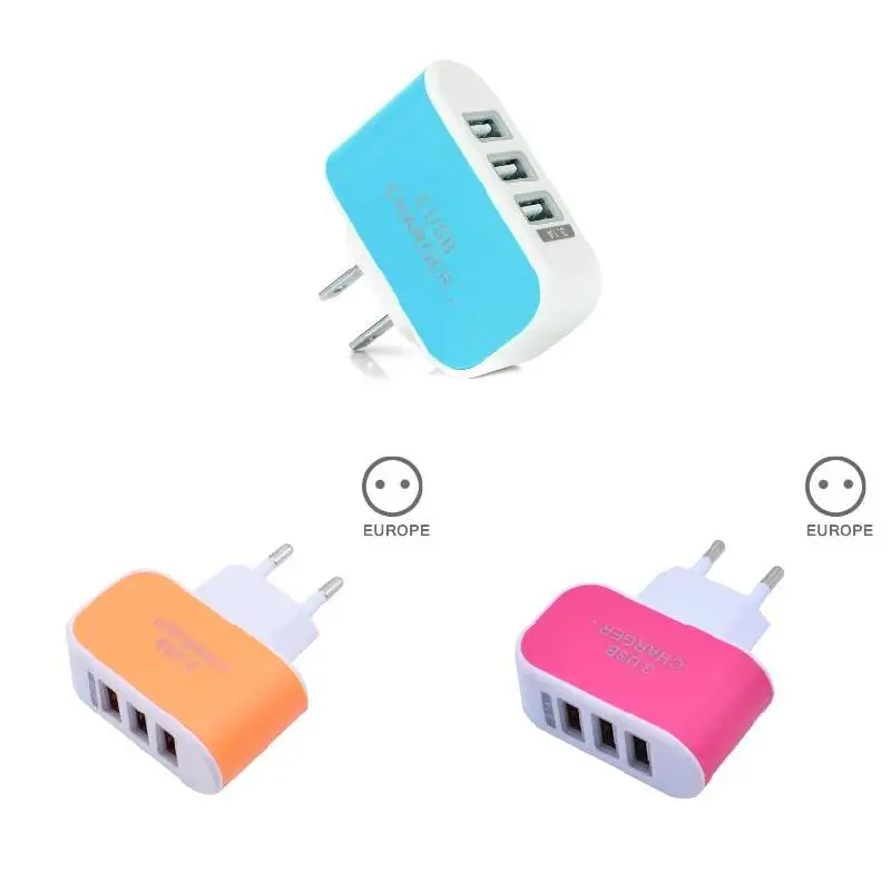 Настенная зарядная станция 3 порта USB портативная Высокая Эффективность AC мощность для мобильного телефона путешествия XJ66
