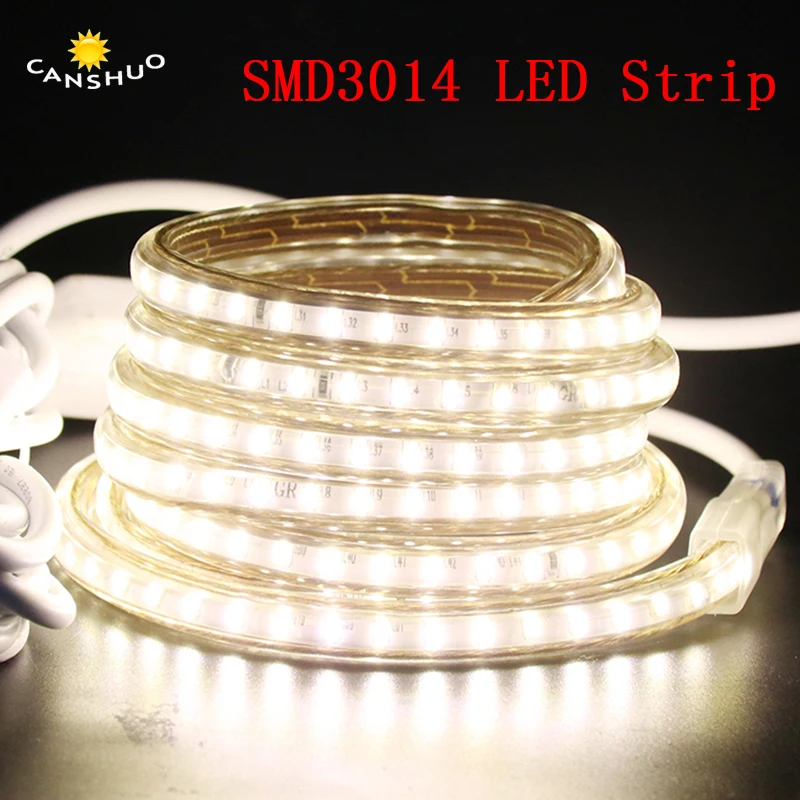 SMD 3014 Светодиодный светильник AC220V 120 светодиодный/M супер яркая лента-гирлянда IP67 Водонепроницаемый светодиодный светильник+ ЕС вилка наружный светодиодный светильник