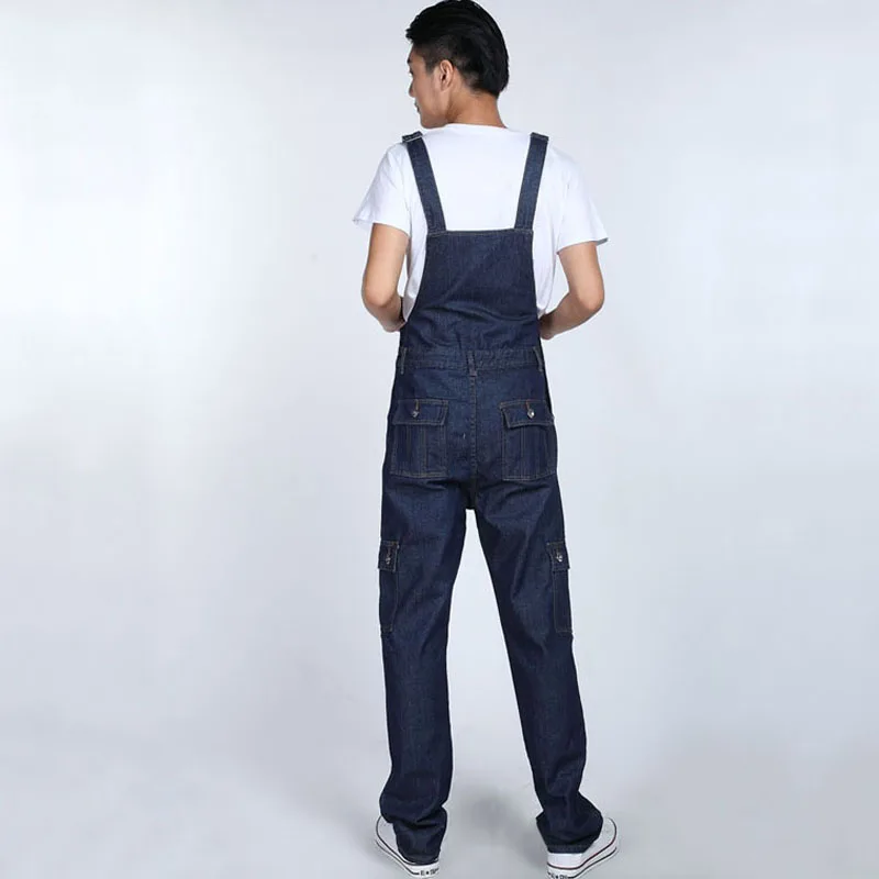 Мода мульти карманные джинсовые комбинезоны для мальчиков повседневные