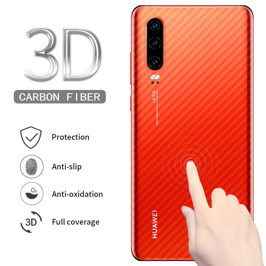 10 шт./лот для Huawei P30 Pro 3D задняя крышка из углеродного волокна защитная пленка Lite