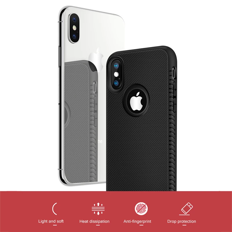Модный мягкий матовый чехол из углеродного волокна ТПУ для iPhone X XS MAX XR 7 8 6 6S Plus