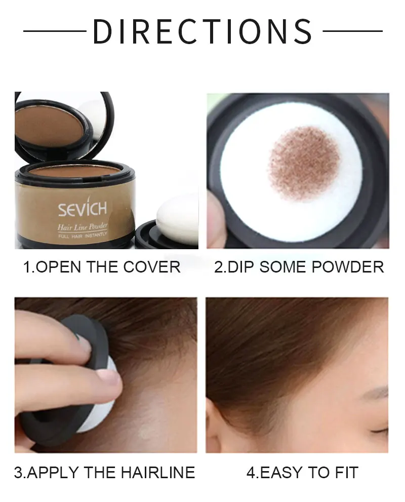 Sevich Hairline порошок 4 г Hairline тени порошок макияж консилер для волос Натуральное Покрытие унисекс продукт выпадения волос
