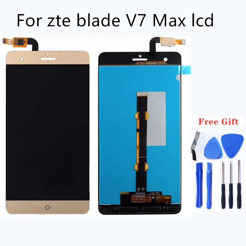 

Ремонтный комплект для ЖК-дисплея ZTE blade V7 Max, кодирующий преобразователь сенсорного экрана в сборе дюйма
