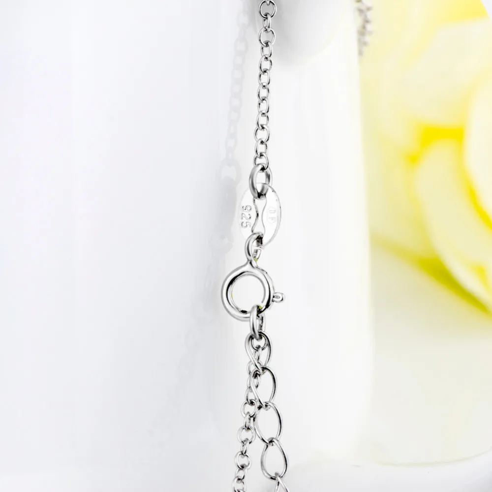 Горизонтальные Подвески с боковым крестом ожерелья 100% Настоящее чистое серебро