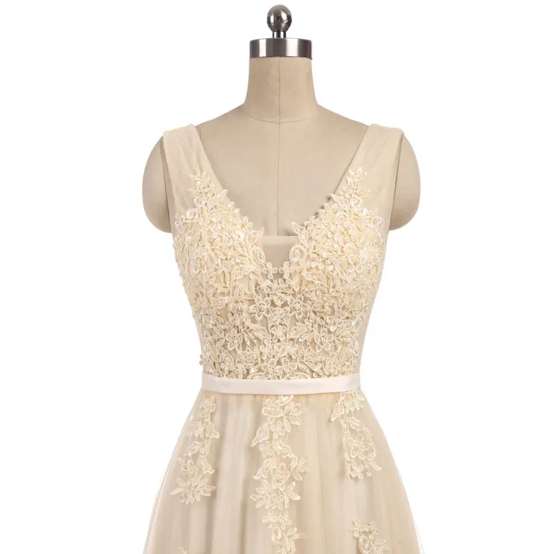 FADISTEE Новое поступление сексуальные вечерние платья Vestido de Festa А-силуэт Выпускной кружевной халат, украшенный бисером De Soiree v-образным вырезом на молнии
