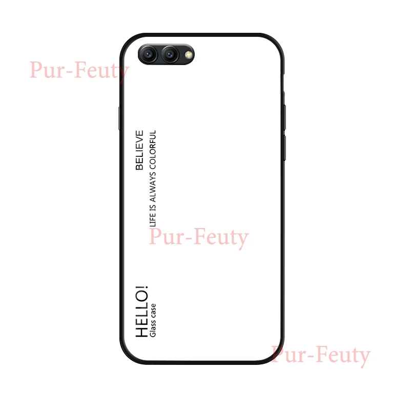 style 01 Чехол для huawei honor View 10 BKL L09, модный, твердый, закаленное стекло, роскошная, градиентная, защитная задняя крышка для huawei honor v10 v9 - Цвет: style 01