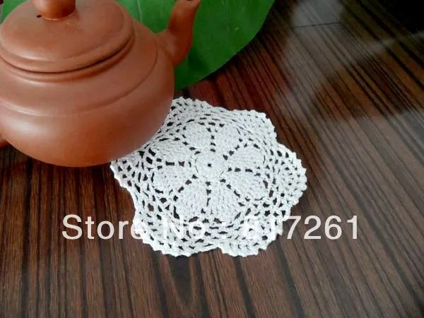 Бесплатная доставка 5 шт./партия белые кружевные вязаные крючком doilies RUfashion с