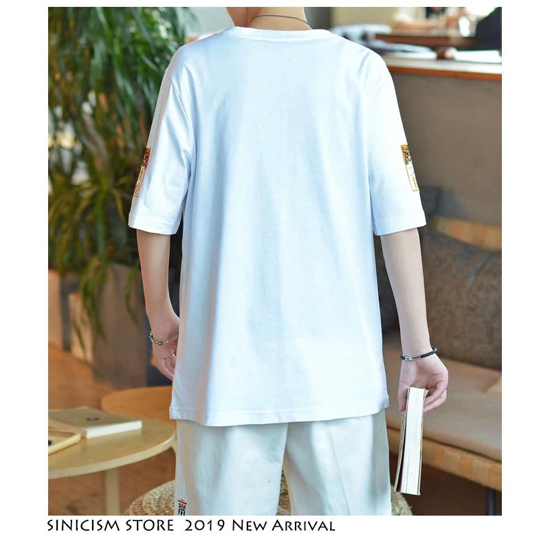 Sinicism Store летнее мужское хлопковое белье Футболка мужская 2019 Повседневная
