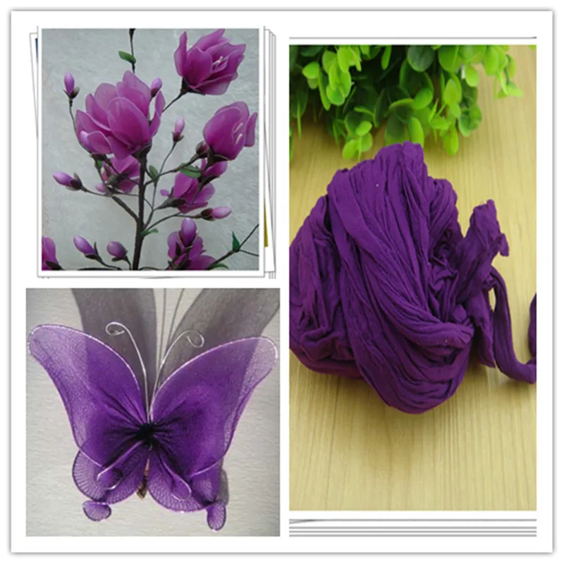 

Free shipping 47 colors mix shipping or only one color ship mesh flowers,nylon stocking material/ronde flower for DIY flower