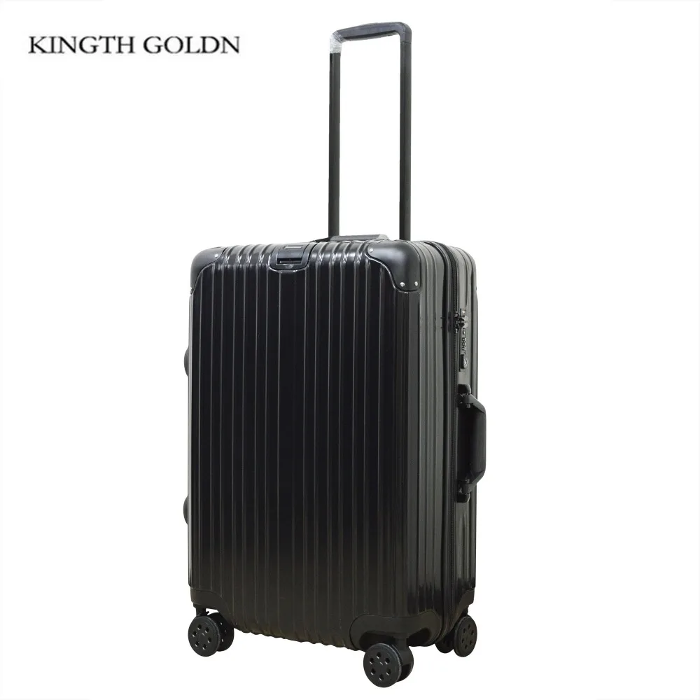 KINGTH GOLDN путешествия сумки на колёсиках алюминий рамки чемодан колесах колеса PC +