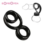 Силиконовые Кольца для пениса, тройные Кольца для пениса кольца на мошонку для взрослых для задержки эякуляции, интимные игрушки, товары для мужчин