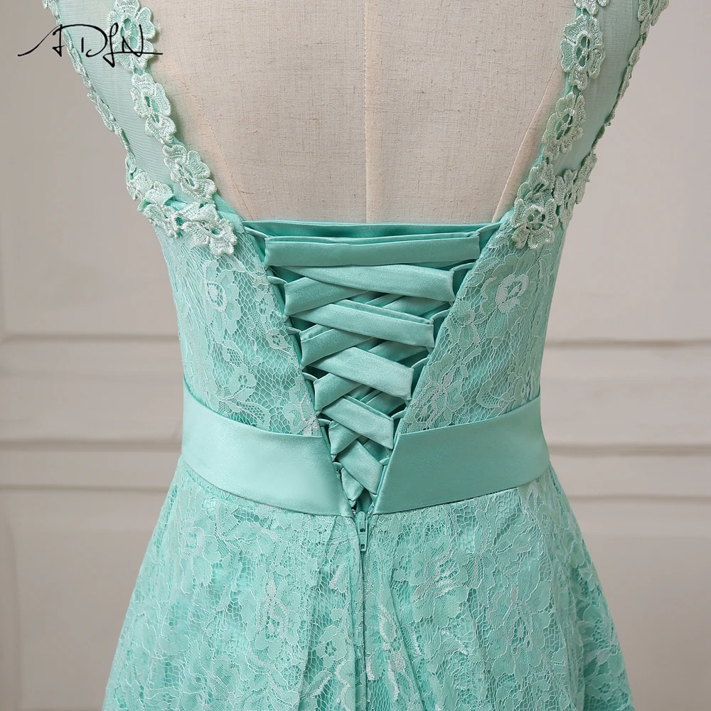 ADLN девушка дешевые вечерние платья аппликации из кружева элегантное платье с