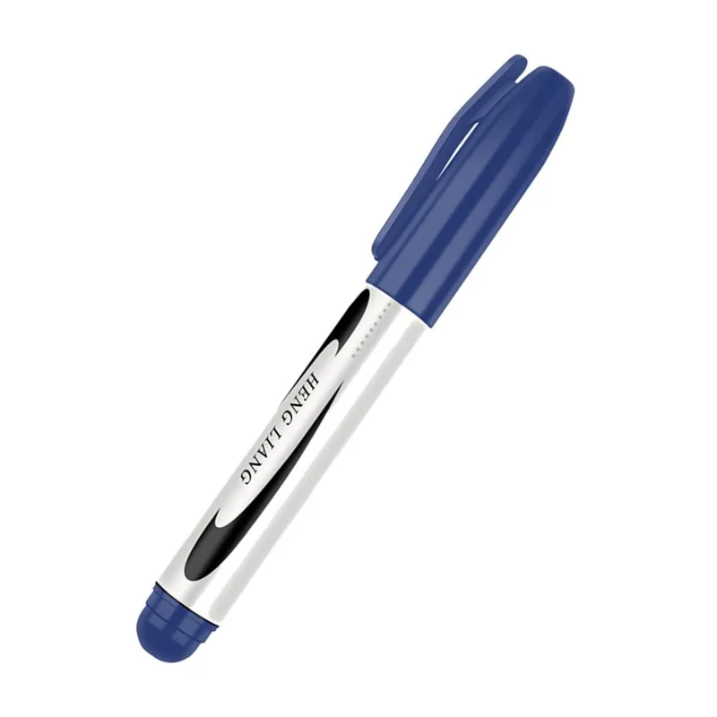 3 blue 3 шт. большой емкости черный, красный, синий пластик жирной водонепроницаемый Перманентный маркер офисные школьные принадлежности маркеры - Цвет: 3 blue
