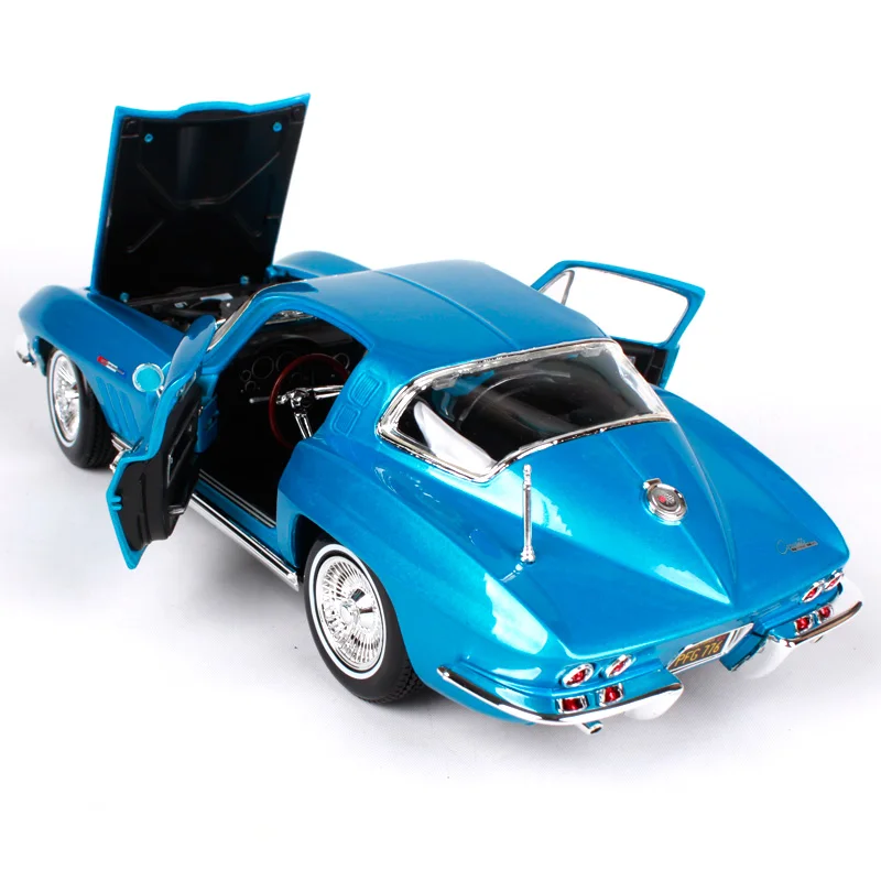 Maisto 1:18 1965 chevrolet chevelle серебристо синий автомобиль литой 242*100*68 мм роскошный