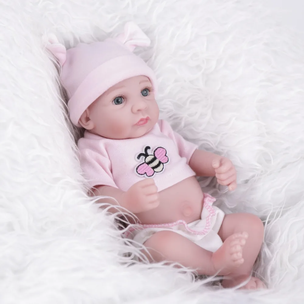 KAYDORA 10 дюймов мягкий полный винил Bebe Кукла реборн Реалистичная кукла реборн девочка кукла новорожденная Мода Bonecas Игрушки для девочек