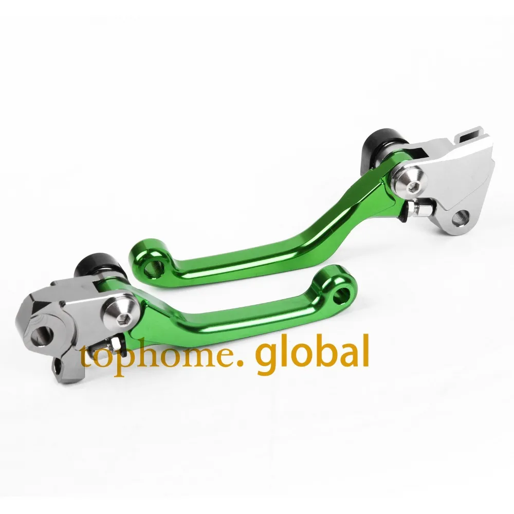 Для Kawasaki KX250F KX450F 2013 2018 CNC Поворотные Рычаги тормозного сцепления Green Dirtbike 2014 2015 2016