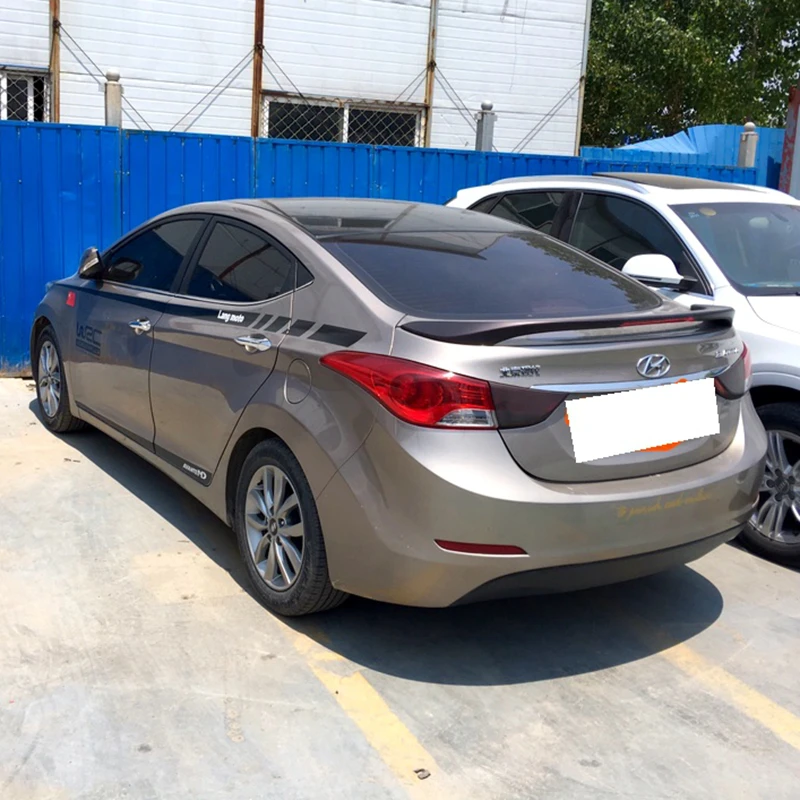 Для hyundai Elantra 2012 до с тормозными огнями большой спойлер высокое качество абс материал грунтовка или любой цвет задний спойлер