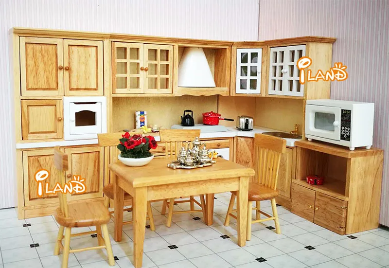Кухня для кукольного миниатюры DIY 1:12 кукла кукольный домик с мебелью игрушки