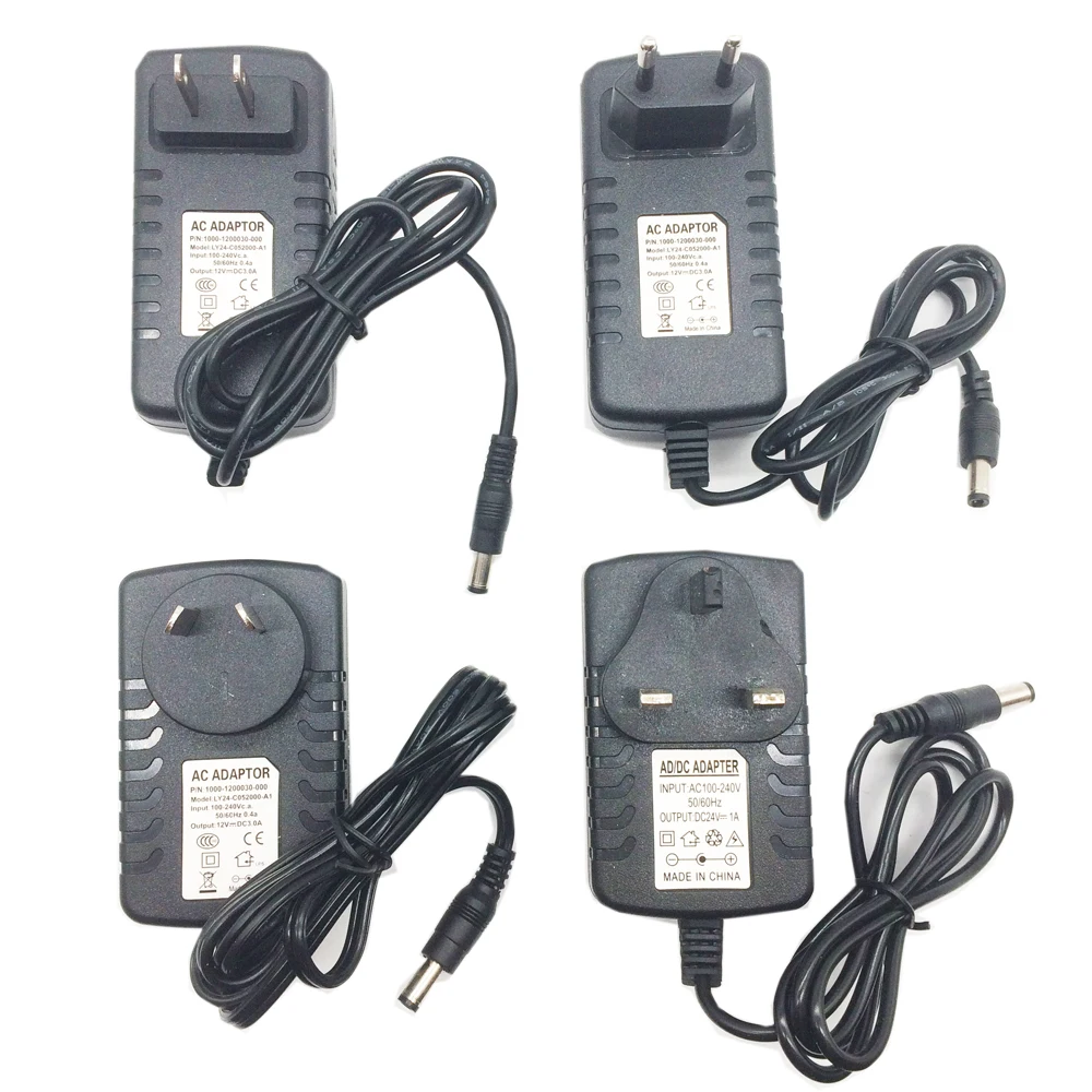 Светодиодный адаптер DC12V 3A светодиодный источник питания с US UK EU AU 5050 5630 3528 2835