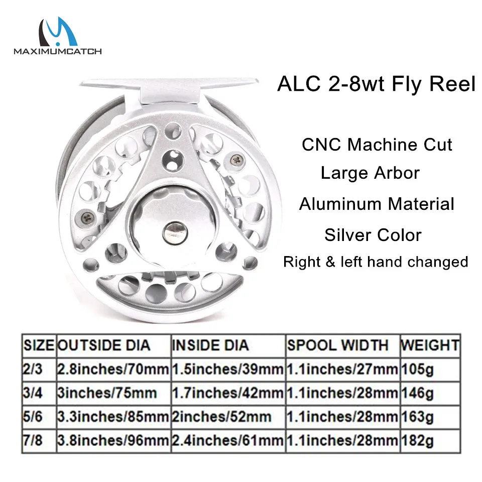 Maximumcatch ALC 2/3/4/5/6/7/8wt станок с ЧПУ большой беседкой алюминиевая Рыболовная катушка