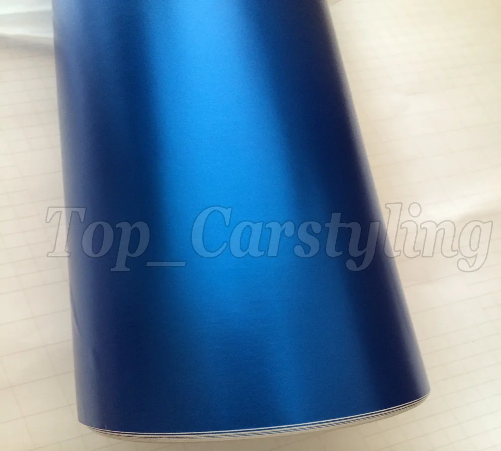 Синяя Хромовая матовая виниловая пленка синего цвета металлик хром наклейка для