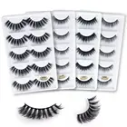 5 пар настоящие накладные ресницы из норки 3D натуральные накладные ресницы норковые ресницы мягкие ресницы Набор для наращивания ресниц G800 G801 G802 G803