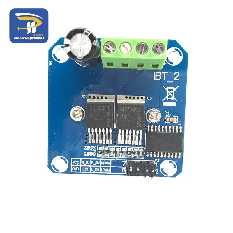 Модуль шагового двигателя BTS7960 BTS7960B DC 43A h мост ШИМ модуль DIY умный автомобиль